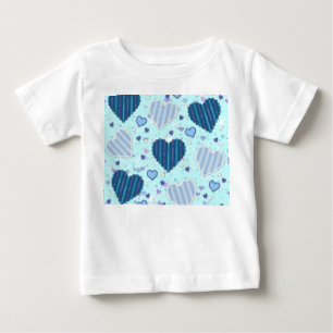 Blue and Purple Hearts Baby T-Shirt