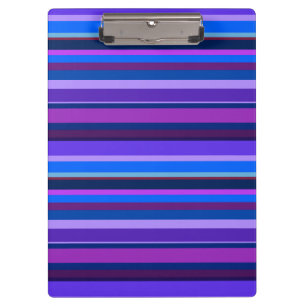 Blue and purple horizontal stripes clipboard