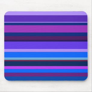 Blue and purple horizontal stripes mouse mat