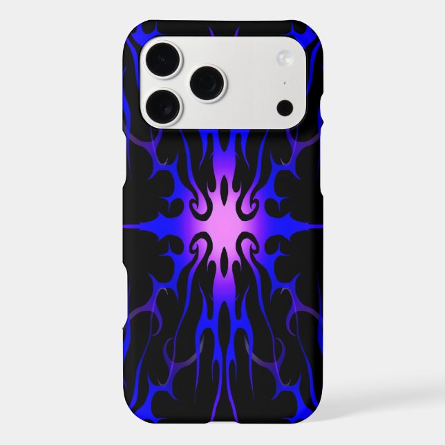 Blue and Purple Hot Rod Flames (Back)