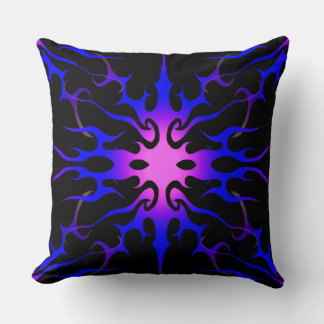 Blue and Purple Hot Rod Flames Cushion
