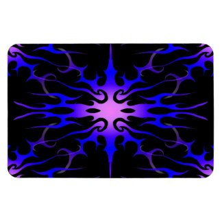 Blue and Purple Hot Rod Flames Magnet