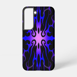 Blue and Purple Hot Rod Flames Samsung Galaxy Case