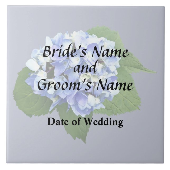 Blue and Purple Hydrangea Tile (Front)