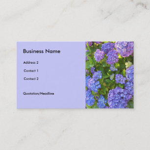 Blue and Purple Hydrangeas Business Card