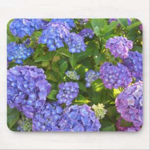 Blue and Purple Hydrangeas Mouse Mat