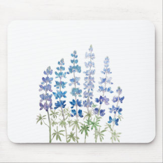 blue and purple lupin flowers mouse mat