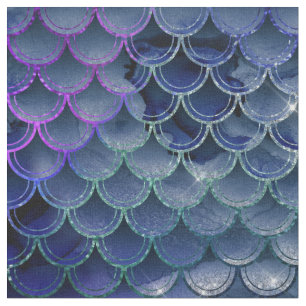 Blue and Purple Mermaid Scales Fabric