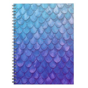 Blue and Purple Mermaid Scales Notebook