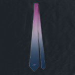 Blue and purple night sky ombre monogram tie<br><div class="desc">Dak blue and muted purple night sky ombre is a perfect tie to a night out. Custom optional monogram.</div>