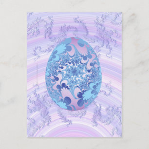 Blue and Purple Painted Egg Postcard