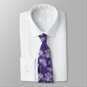 Blue And Purple Paisley   Tie
