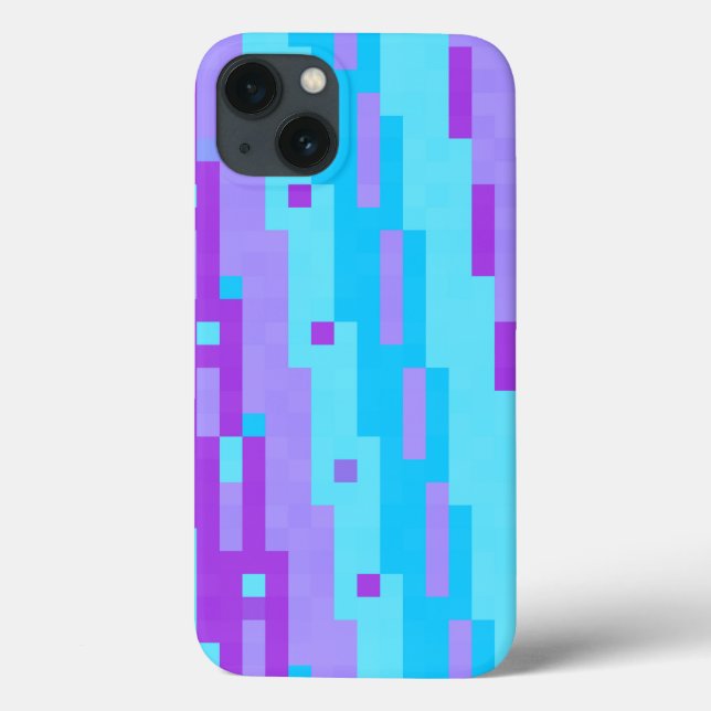 blue and purple pixels Case-Mate iPhone case (Back)