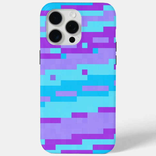 blue and purple pixels Case-Mate iPhone case (Back)