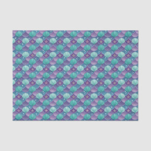 Blue And Purple Seashell  Tissue Paper