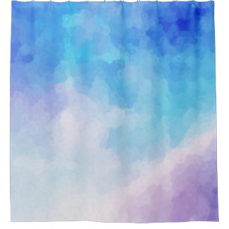 Blue and Purple Shower Curtain