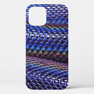 Blue and purple snakeskin iPhone 12 case