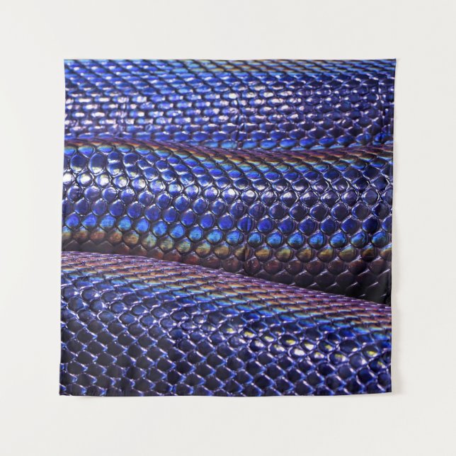 Blue and purple snakeskin tapestry (Front)