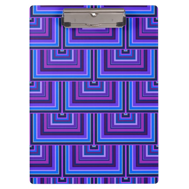 Blue and purple square scales clipboard (Front)