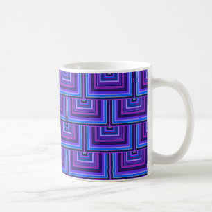 Blue and purple square scales coffee mug