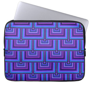 Blue and purple square scales laptop sleeve