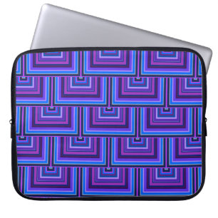 Blue and purple square scales laptop sleeve