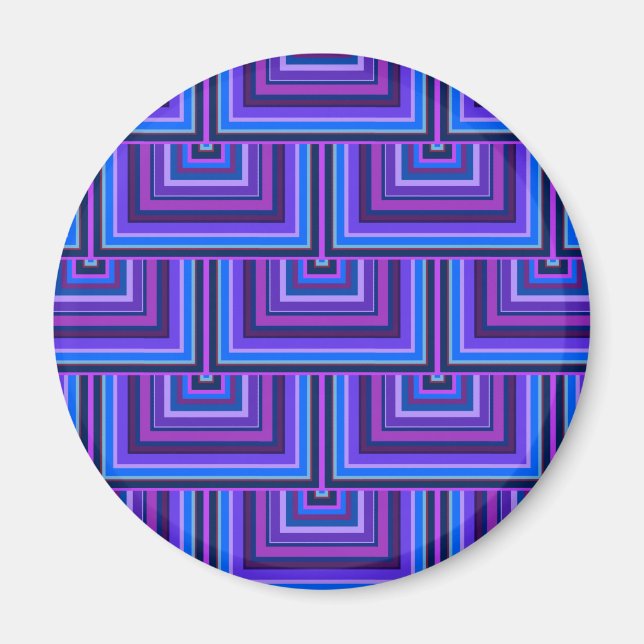Blue and purple square scales magnet (Front)