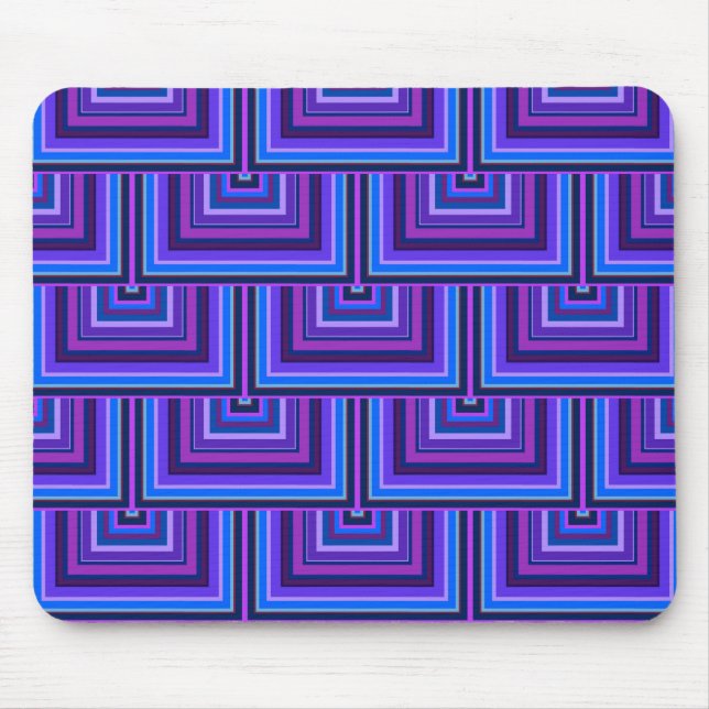 Blue and purple square scales mouse mat (Front)