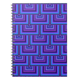 Blue and purple square scales notebook
