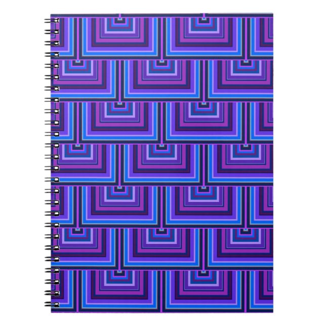 Blue and purple square scales notebook (Front)