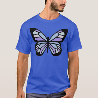 Blue and purple stained glass butterfly T-Shirt