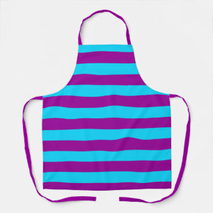 Blue and Purple Stripes Design Apron