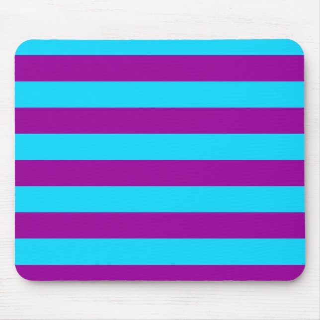 Blue and Purple Stripes Design Mouse Mat (Front)