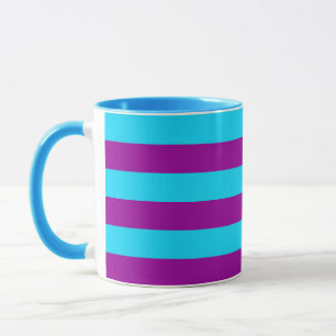 Blue and Purple Stripes Design Mug