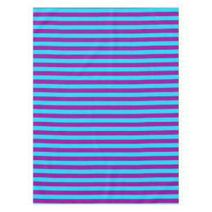 Blue and Purple Stripes Design Tablecloth
