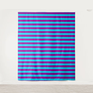Blue and Purple Stripes Design Tapestry