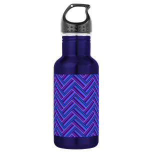 Blue and purple stripes double weave 532 ml water bottle
