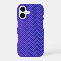 Blue and purple stripes double weave