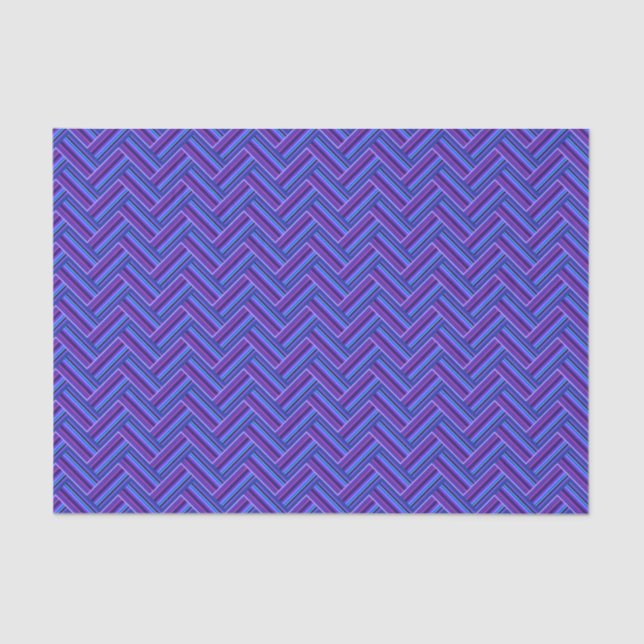 Blue and purple stripes double weave tissue paper (Front)