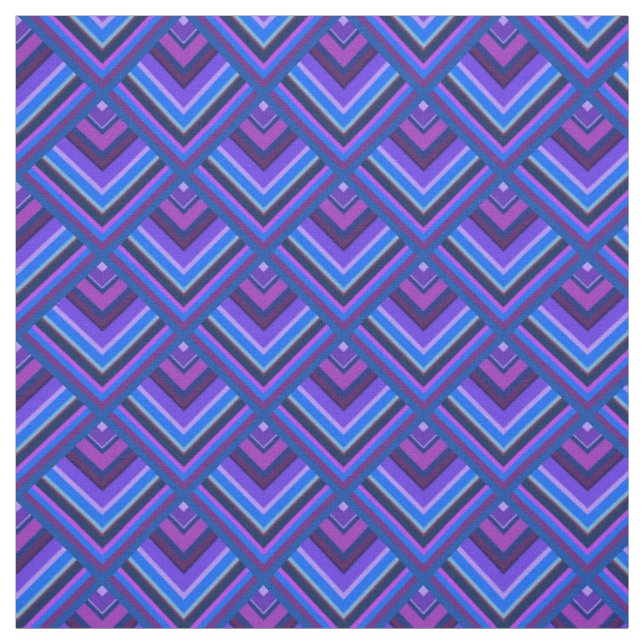 Blue and purple stripes scale pattern fabric (Swatch)