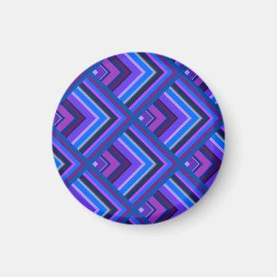 Blue and purple stripes scale pattern magnet