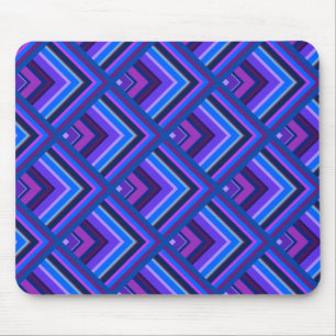 Blue and purple stripes scale pattern mouse mat