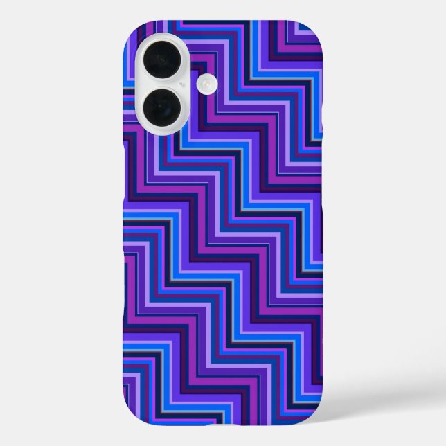 Blue and purple stripes stairs Case-Mate iPhone case (Back)