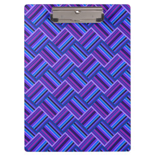 Blue and purple stripes weave clipboard