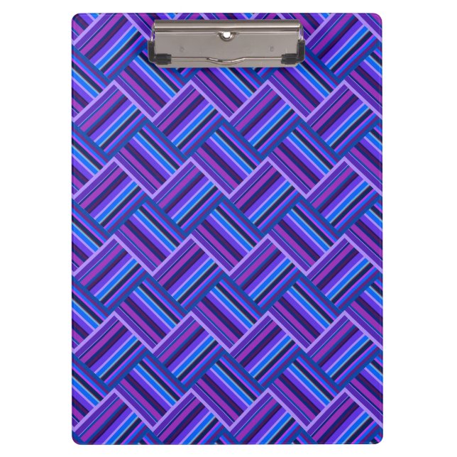 Blue and purple stripes weave clipboard (Front)