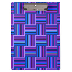 Blue and purple stripes weave pattern clipboard