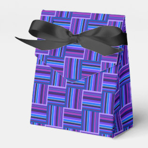 Blue and purple stripes weave pattern favour box