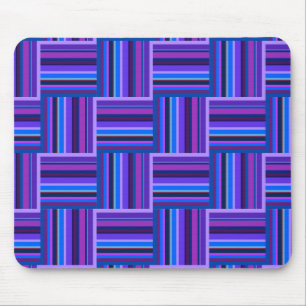 Blue and purple stripes weave pattern mouse mat