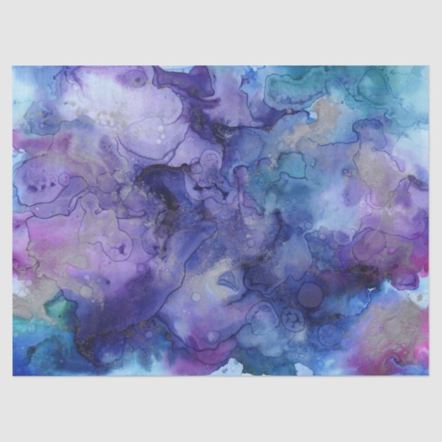 blue and purple tissue paper (Front)