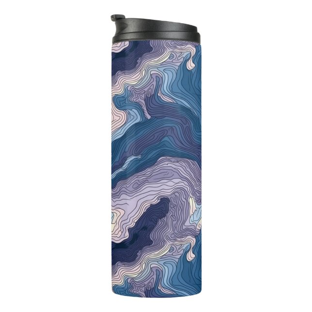 Blue and Purple Topography Thermal Tumbler (Rotated Right)